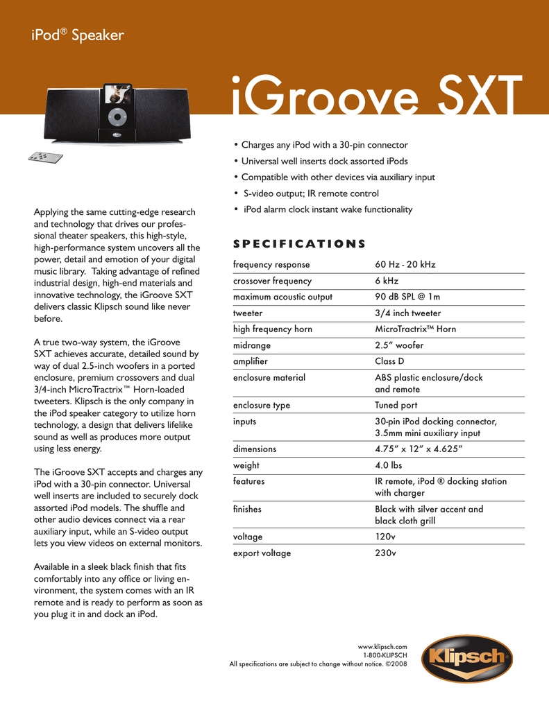 Klipsch iGroove SXT HiFiButikk highend hifi Audio
